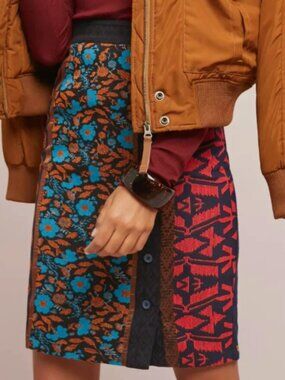Anthropologie Dolan Mixed print Left Coast Collection Jacquard